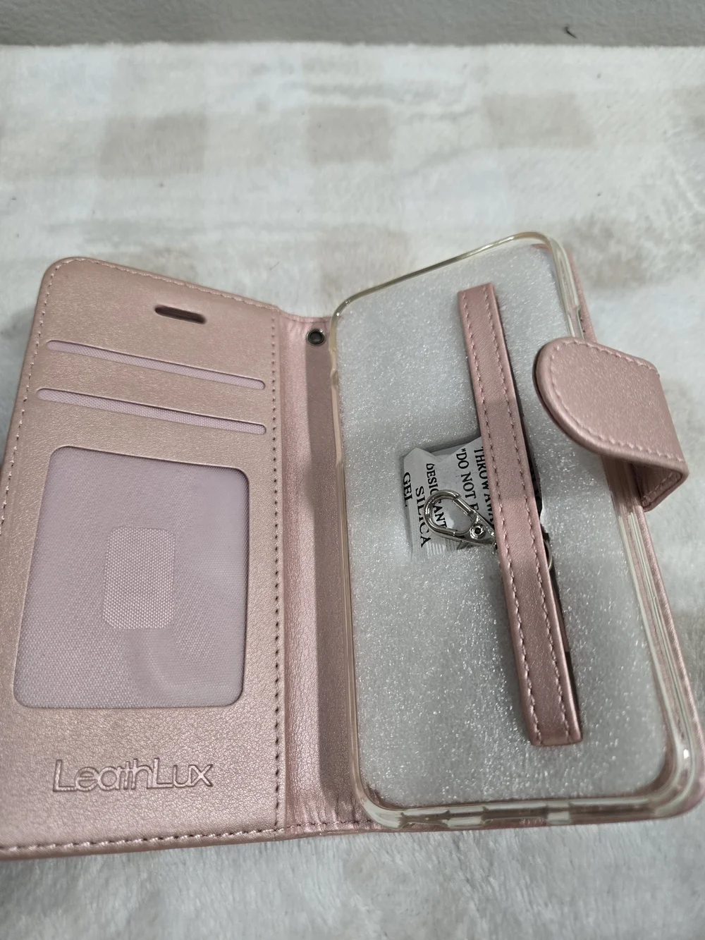 Pink Faux Leather Wallet Phone Case - Slim Folio Cover Iphone 6 & 7